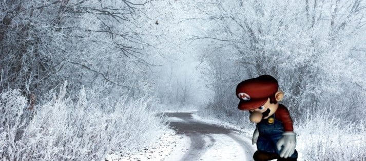 This picture shows Mario acting a little SAD