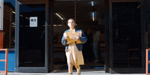 Eleven is determined to start doing handstands. But she needs to get her grub on first. 