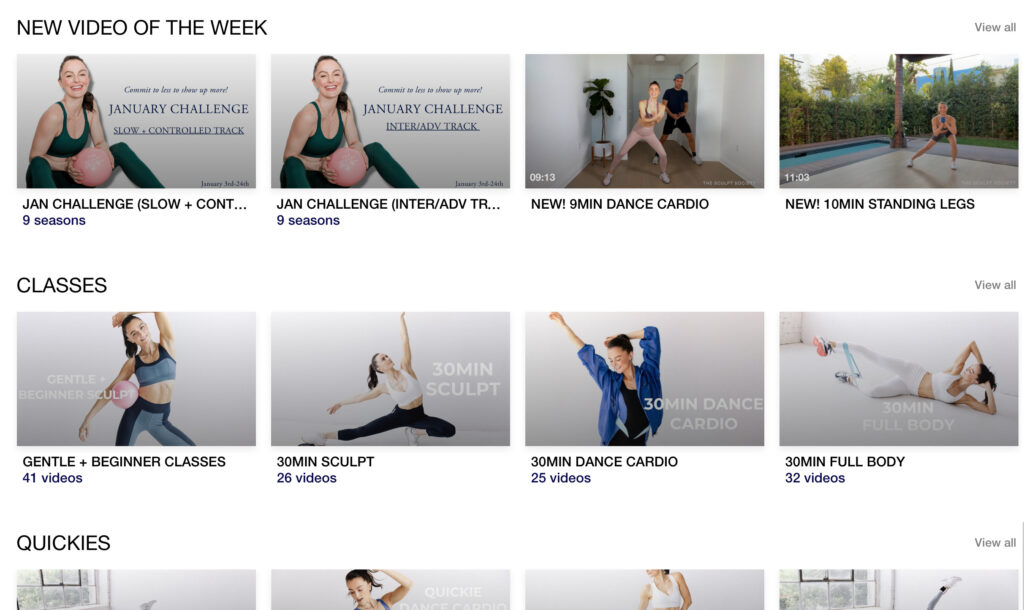 Sculpt Society videos