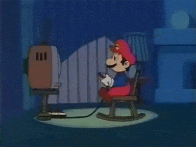 Mario earned his video game time, because he did his dips earlier.